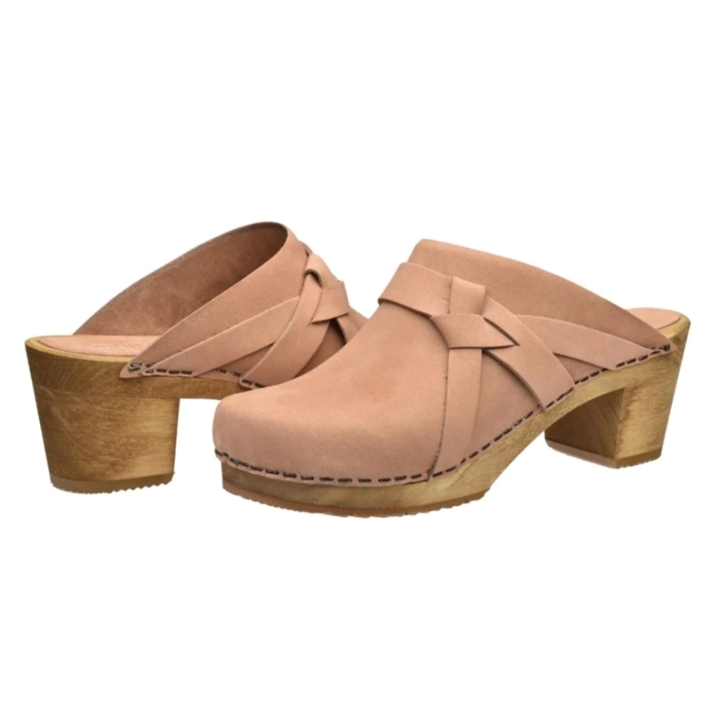 SANITA"MANUELLA" OILED LEATHER OPEN BACK CLOG SLIP-ON